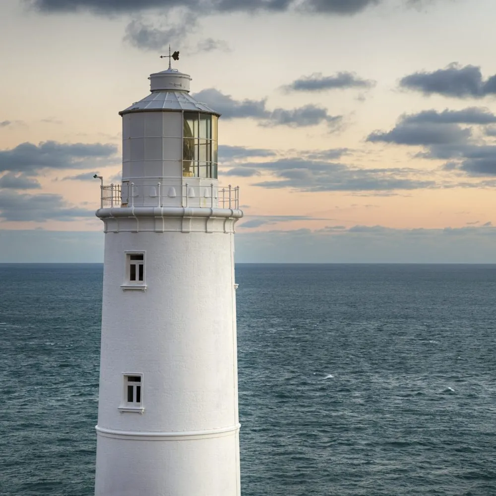 Trevose Head lighthouse on the north coast of Cornwall