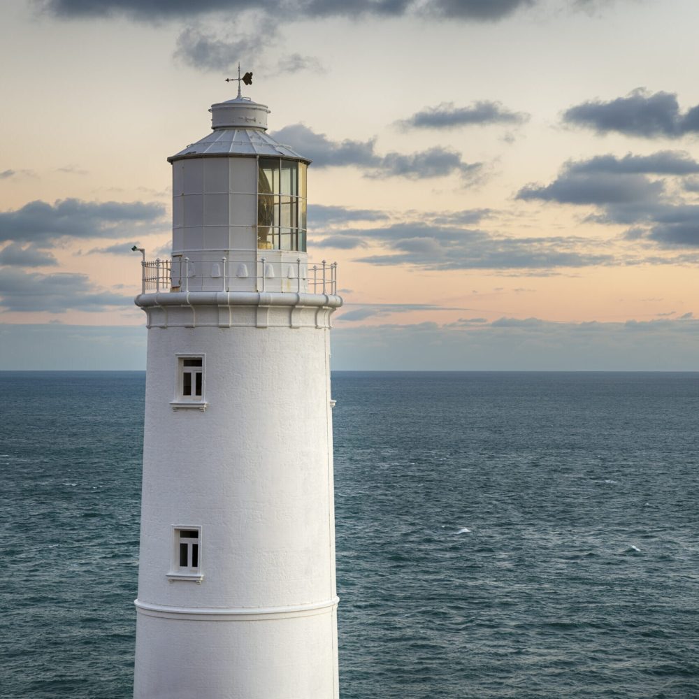 Trevose Head lighthouse on the north coast of Cornwall